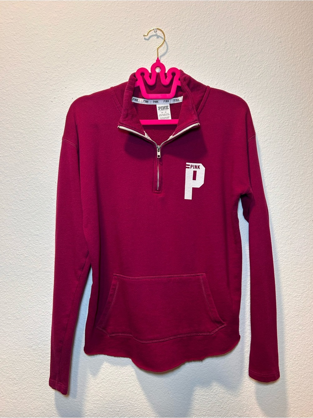 Pink Victoria’s Secret Y2K Paris Hilton aesthetic fleece hoodie